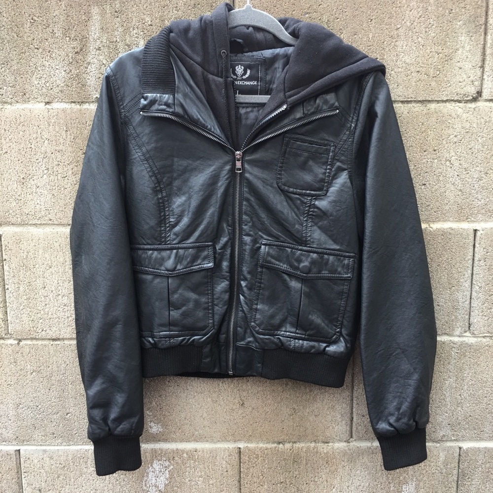 NWOT Black Faux Leather Jacket